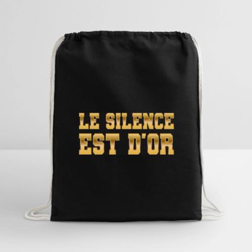 Le silence est d'or - Cotton Drawstring Bag