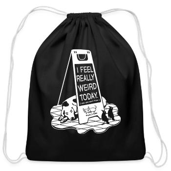 Sorry I Am Late I Saw A Dog - Cotton Drawstring Bag - black - Front