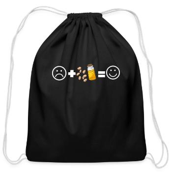 Superfood Flax Seed Oil - Cotton Drawstring Bag - black - Front