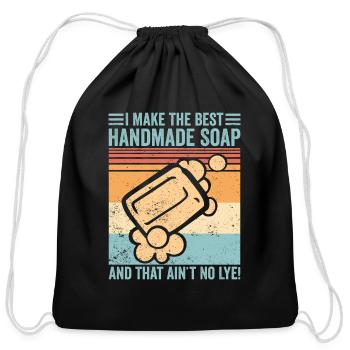 Soap Making Soap Maker - Cotton Drawstring Bag - black - Front
