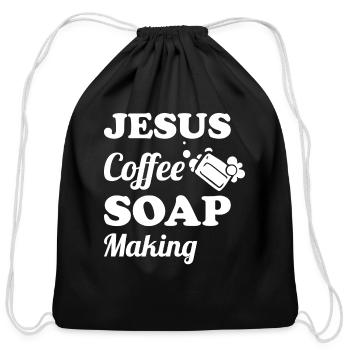 Soap Making Soap Maker - Cotton Drawstring Bag - black - Front