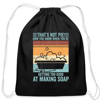 Soap Making Soap Maker - Cotton Drawstring Bag - black - Front