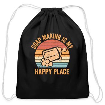 Soap Making Soap Maker - Cotton Drawstring Bag - black - Front