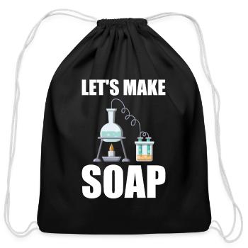 Soap Making Soap Maker - Cotton Drawstring Bag - black - Front