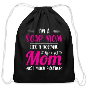 Soap Making - Cotton Drawstring Bag - black - Front