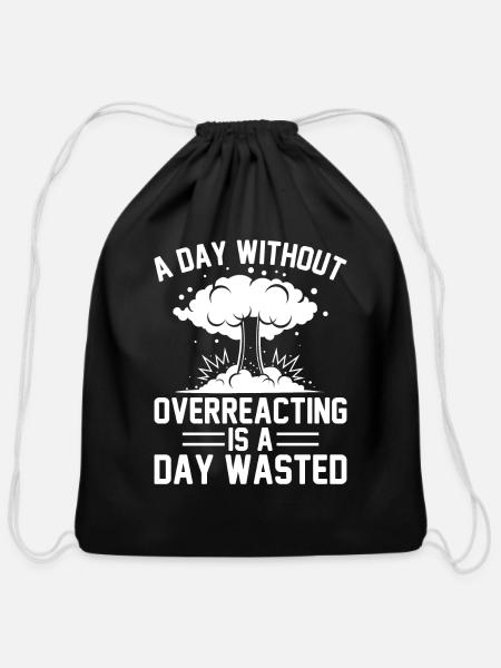 Nuclear Power Plant - Cotton Drawstring Bag - black