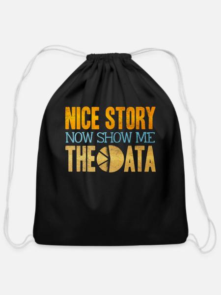 Data anlayst, data engineer - Cotton Drawstring Bag - black
