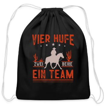 Horse Arrest, Horse, Equestrian Sport - Cotton Drawstring Bag - black - Front