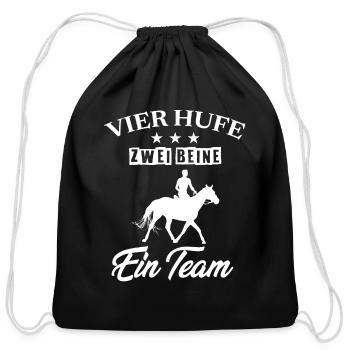 Horse Arrest, Horse, Equestrian Sport - Cotton Drawstring Bag - black - Front