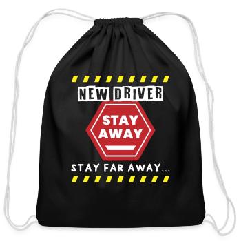 New Drivers License - Cotton Drawstring Bag - black - Front