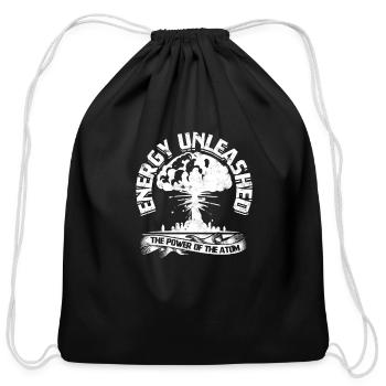 Energy Unleashed: The Power of the Atom - Nuclear - Cotton Drawstring Bag - black - Front