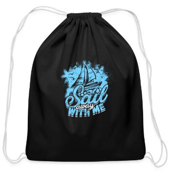 Sail away with me - Cruise - Cotton Drawstring Bag - black - Front