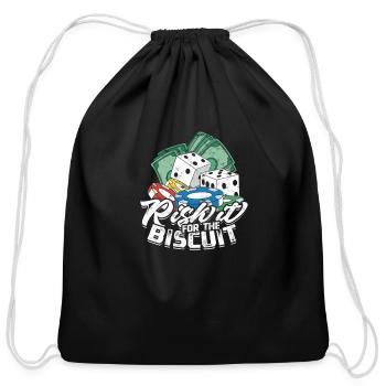 Risk it for the biscuit - Casino - Cotton Drawstring Bag - black - Front