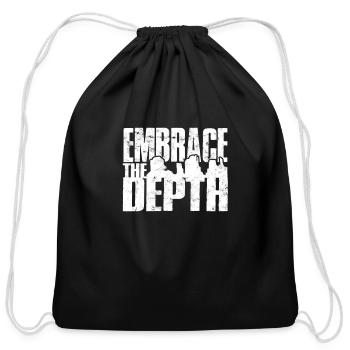 Embrace the Depth - Canyon - Cotton Drawstring Bag - black - Front