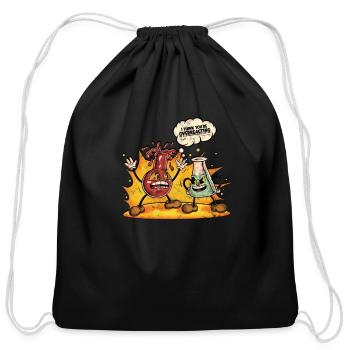 I THINK YOU'RE OVERREACTING - Science - - Cotton Drawstring Bag - black - Front