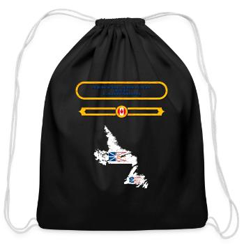 NEWFOUNDLAND AND LABRADOR MAP. SAMER BRASIL - Cotton Drawstring Bag - black - Front