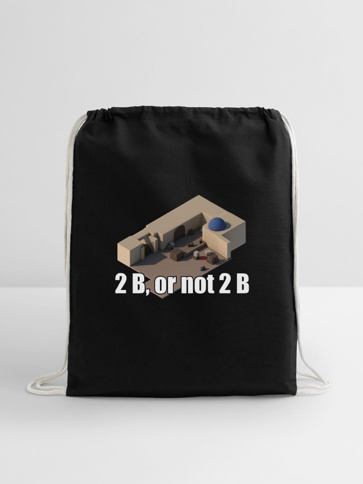csgo de dust2 - Cotton Drawstring Bag - black - Front
