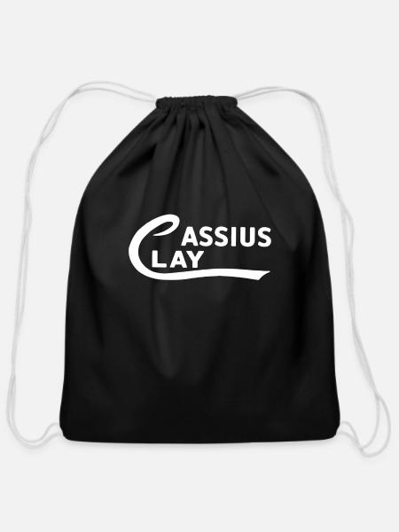 cassius clay - Cotton Drawstring Bag - black