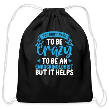 Endocrinologist Stethoscope Doctor Endocrinology - Cotton Drawstring Bag - black - Front
