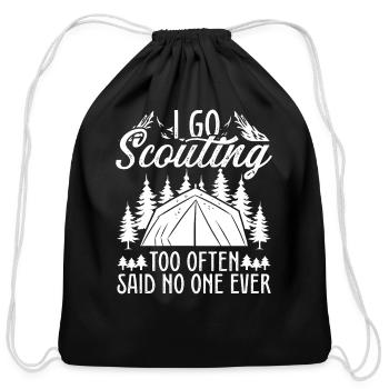 Scouting too often said no one ever Scout Leader - Cotton Drawstring Bag - black - Front