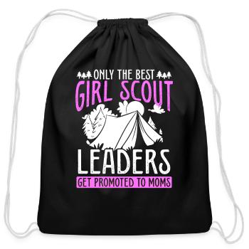 Girl Scout Leader Mom Scouting Mothers Day Mama - Cotton Drawstring Bag - black - Front