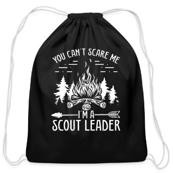 Girl Scout Leader You cant scare me Club Scouting - Cotton Drawstring Bag - black - Front