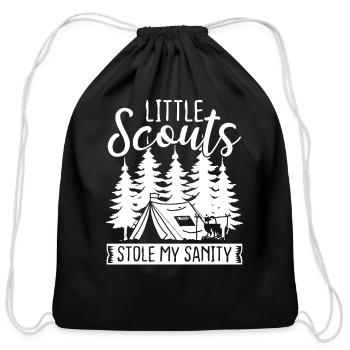 Girl Scout Leader Little Scouts stole my Sanity - Cotton Drawstring Bag - black - Front