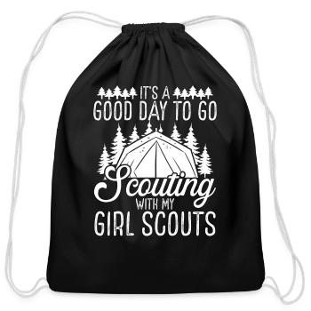 Club Scouting Its a good day to go Scout Leader - Cotton Drawstring Bag - black - Front