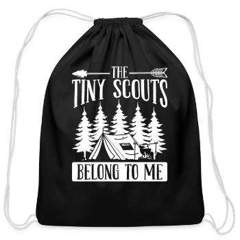 Girl Scout Leader Tiny Scouts belong to me Club - Cotton Drawstring Bag - black - Front