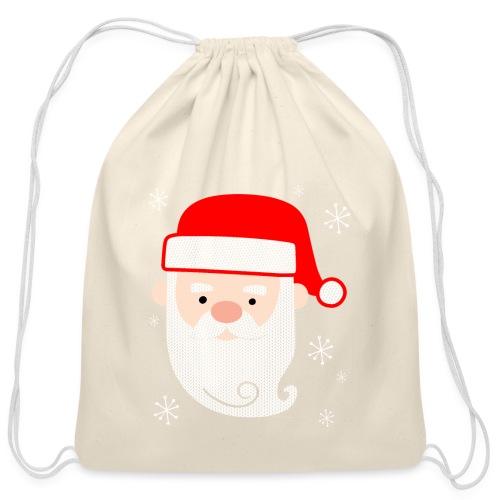 Santa Claus Texture - Cotton Drawstring Bag