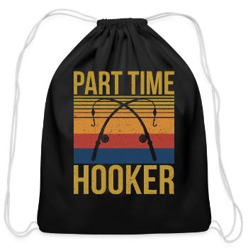 Part Time Hooker Retro Perfect - Cotton Drawstring Bag - black - Front