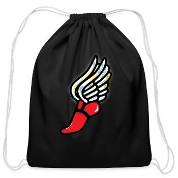 athlete flash angel - Cotton Drawstring Bag - black - Front