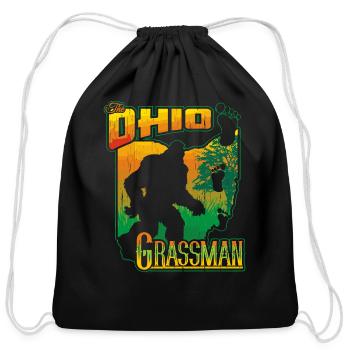 Ohio Grassman - Cotton Drawstring Bag - black - Front
