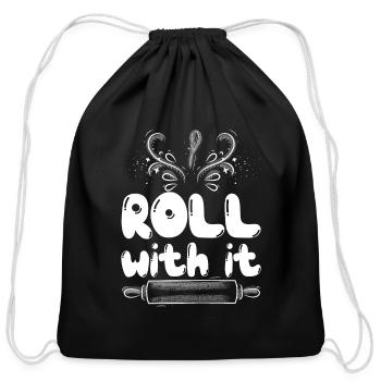 Baking Lovers Roll with It Baking Fans Baking - Cotton Drawstring Bag - black - Front