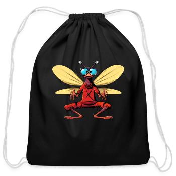 Fly Yogi - Cotton Drawstring Bag - black - Front