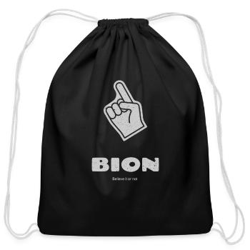 BION - Believe it or not - Cotton Drawstring Bag - black - Front