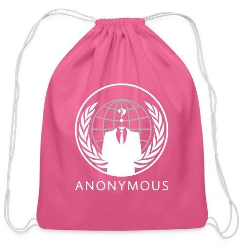 Anonymous 1 - White - Cotton Drawstring Bag
