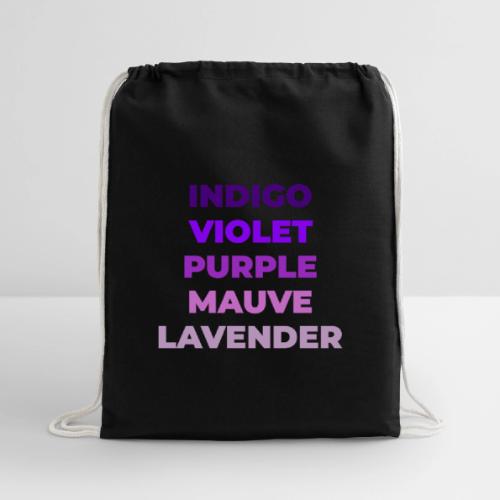 Shades of Purple - Cotton Drawstring Bag