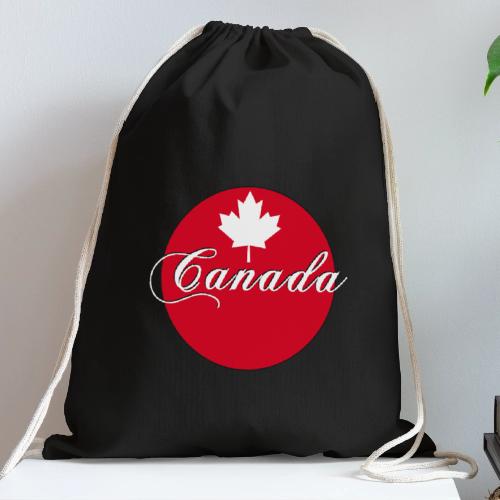 Canada in red and white - Cotton Drawstring Bag