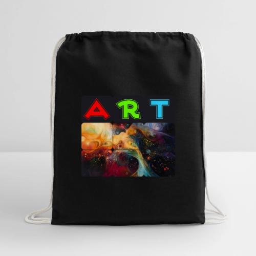 Waves of Art - Cotton Drawstring Bag