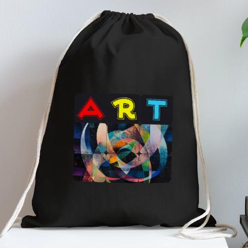Art of Stripes and Shades - Cotton Drawstring Bag