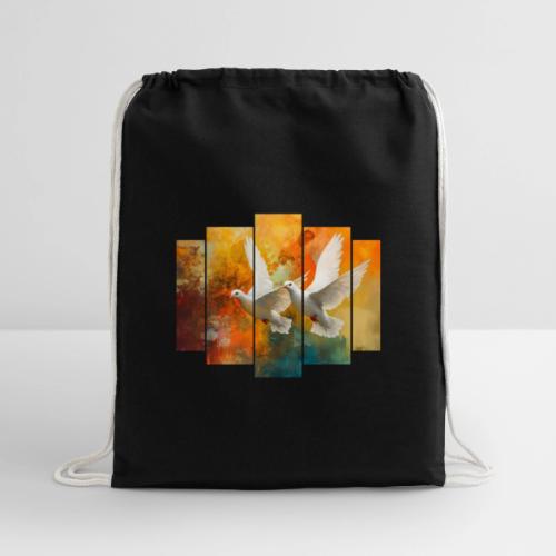 Wings of Peace - Cotton Drawstring Bag