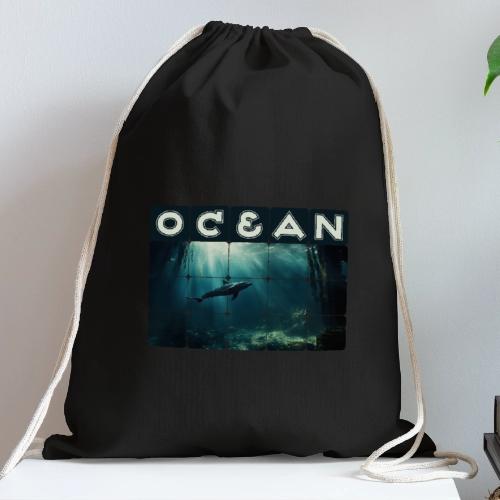 Ocean Whisper - Cotton Drawstring Bag