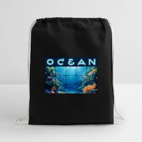 Ocean: Tropical Drift - Cotton Drawstring Bag