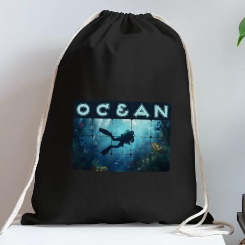 Ocean: Beneath the Blue - Cotton Drawstring Bag