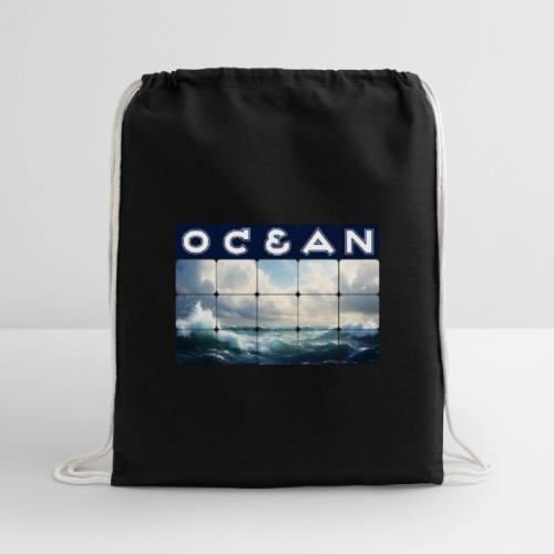 Ocean: Waves of Fury - Cotton Drawstring Bag