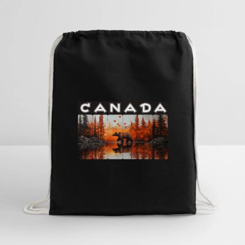Canada Wilderness Art - Cotton Drawstring Bag