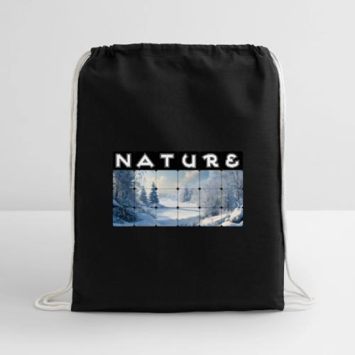 Nature: Frozen Horizon - Cotton Drawstring Bag