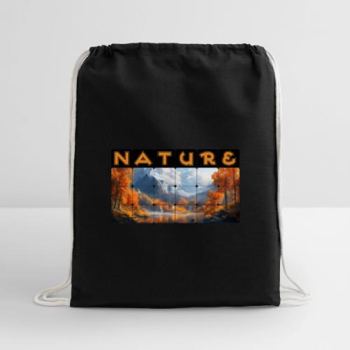 Nature: Golden Autumn Escape - Cotton Drawstring Bag