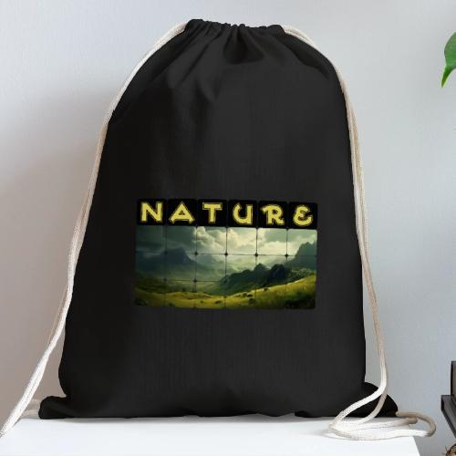 Nature: Verdant Peaks - Cotton Drawstring Bag